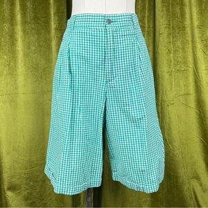 Vintage 80s Liz Sport Gingham High Waist Shorts